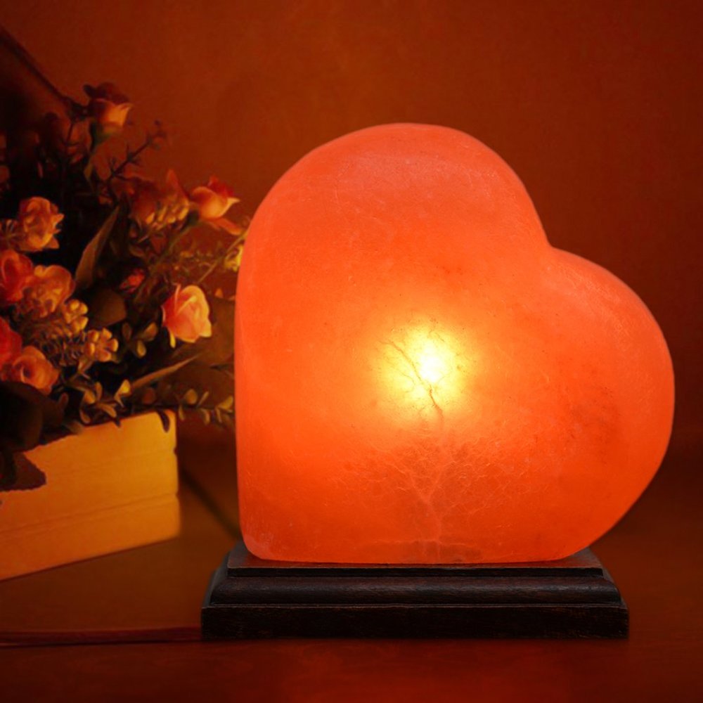Himalayan Pink Salt Heart Shape lamp- Unique gift idea